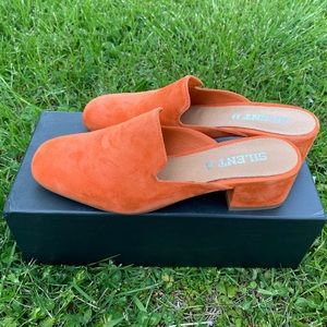 Free People Orange Elton Mule by Silent D